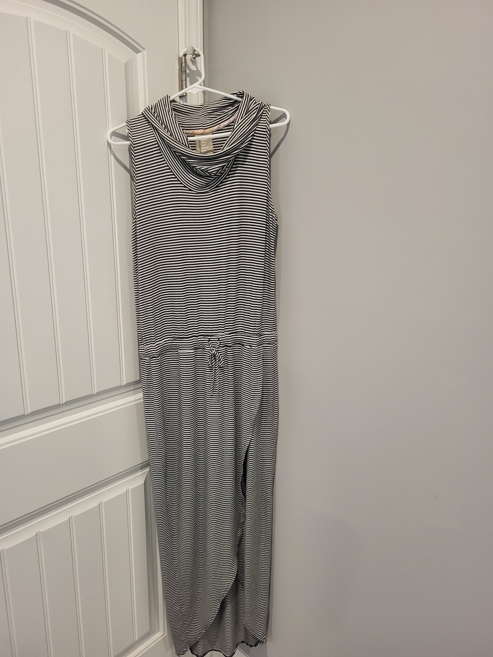 Anthropologie Left Coast Dolan Black and White Striped Sleeveless Dress